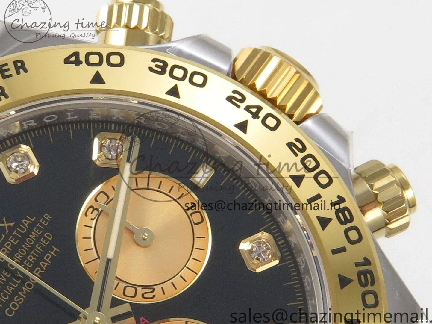 on Dial YG SS YG Edition Diamonds Bracelet THBF 126503 Black 1:1 Best SH4131 Daytona 0509